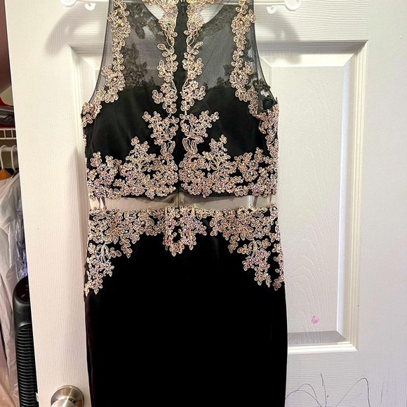 Black with diamond stone dress - Picture 2 of 5